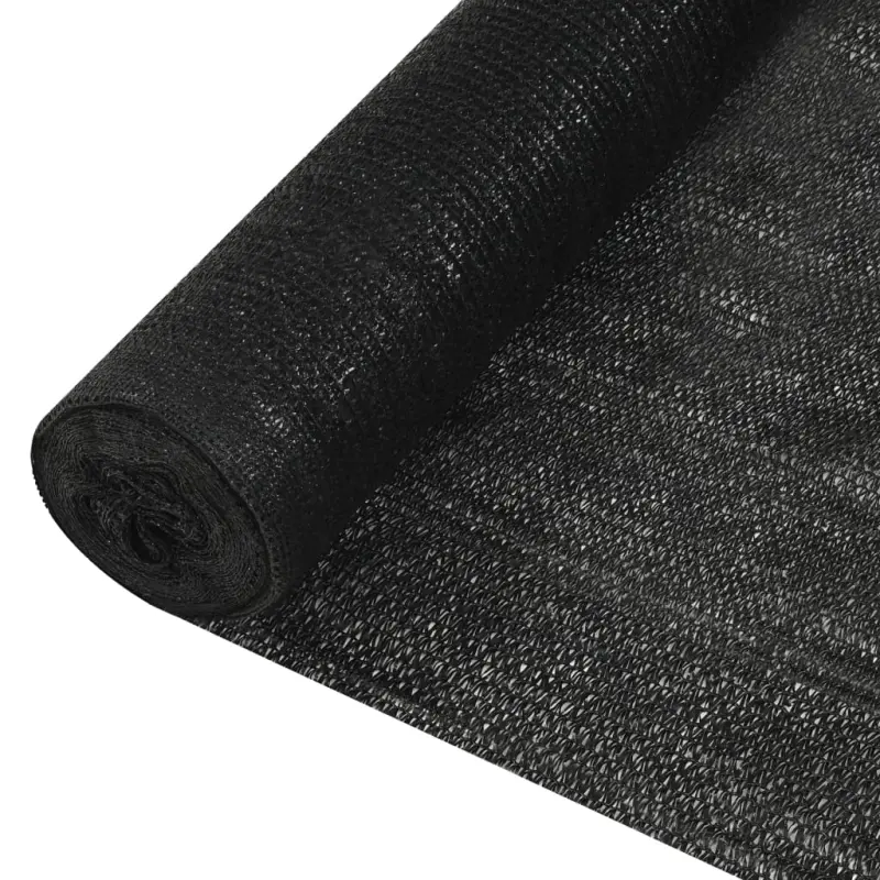 Siatka cieniująca, czarna, 1,8x25 m, HDPE, 195 g/m²