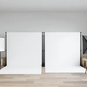 Stojaki do tła, 2 szt., czarne, 305x243 cm, stalowe