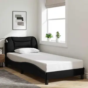 Rama łóżka bez materaca Hvar Czarna 90x200 cm Tkanina