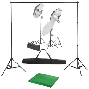 Fotograficzny zestaw studyjny z lampami i tłem