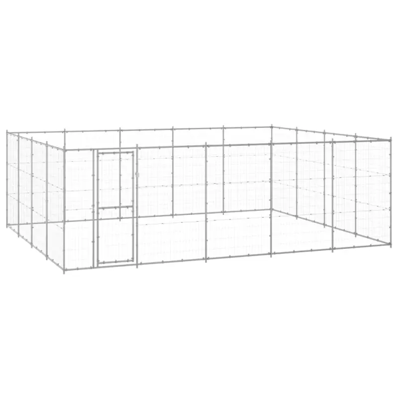 Kojec zewnętrzny dla psa, stal galwanizowana, 24,2 m²
