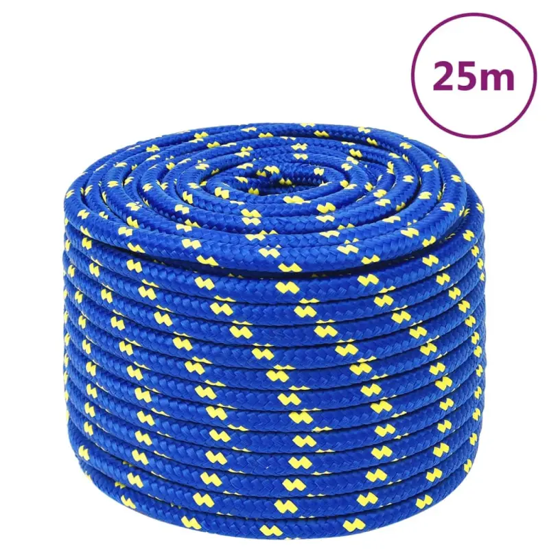 Linka żeglarska, niebieska, 14 mm, 25 m, polipropylen