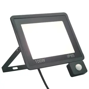 Reflektor LED z czujnikiem, 100 W, zimne białe światło