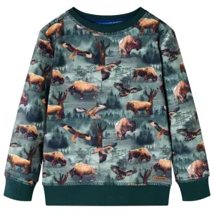 Bluza dziecięca, ciemnozielona, 92