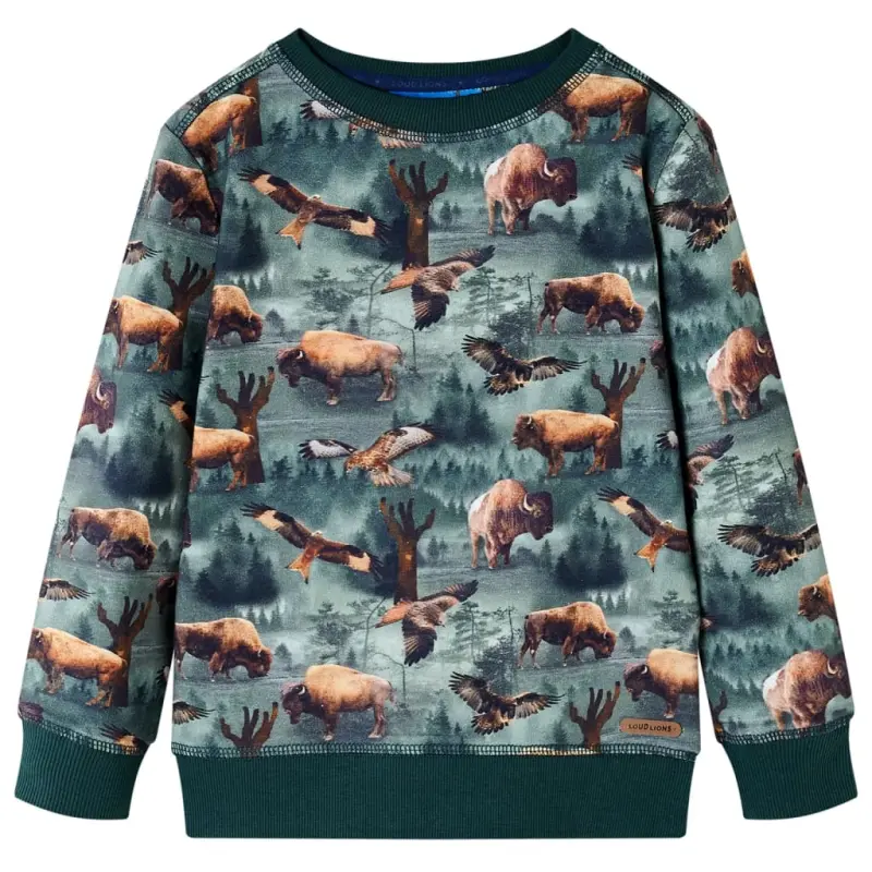 Bluza dziecięca, ciemnozielona, 92