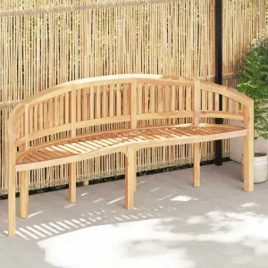 Ławka w kształcie banana, 200 cm, lite drewno tekowe