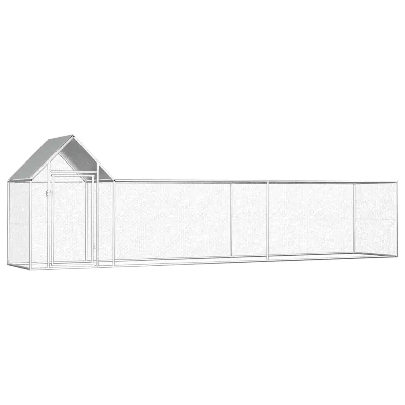 Woliera dla kur, 5 x 1 x 1,5 m, galwanizowana stal