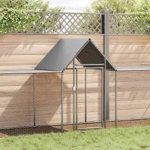 Woliera dla kur, 9 x 1 x 1,5 m, galwanizowana stal
