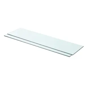Półki, 2 szt., panel z bezbarwnego szkła, 80 x 20 cm