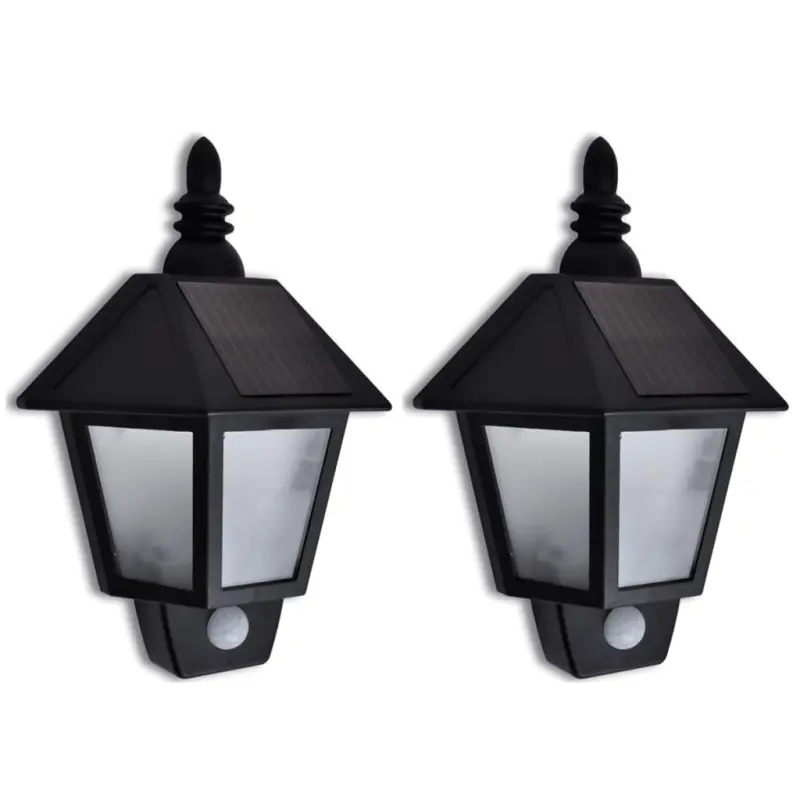 Lampy solarne z detektorem ruchu, 2 sztuki
