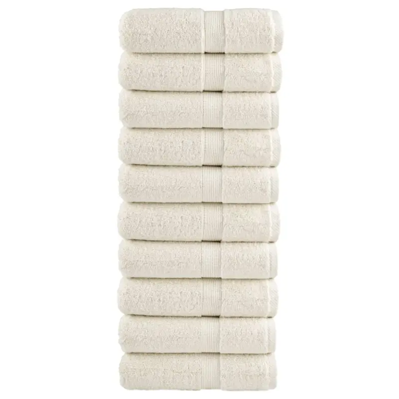 Ręczniki myjące Premium SOLUND 10 szt. Kremowe 30x30 cm 600 gsm