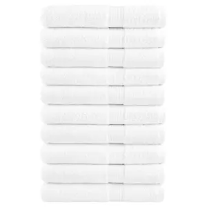 Ręczniki premium, SOLUND, 10 szt., białe, 100x200 cm, 600 g/m²