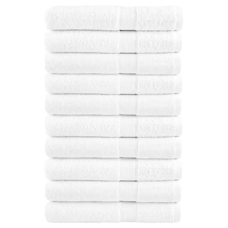 Ręczniki premium, SOLUND, 10 szt., białe, 100x200 cm, 600 g/m²
