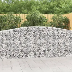 Kosze gabionowe, 5 szt, 400x50x100/120 cm, galwanizowane żelazo