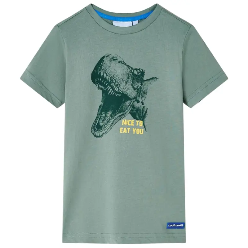 Koszulka dziecięca, khaki, 128