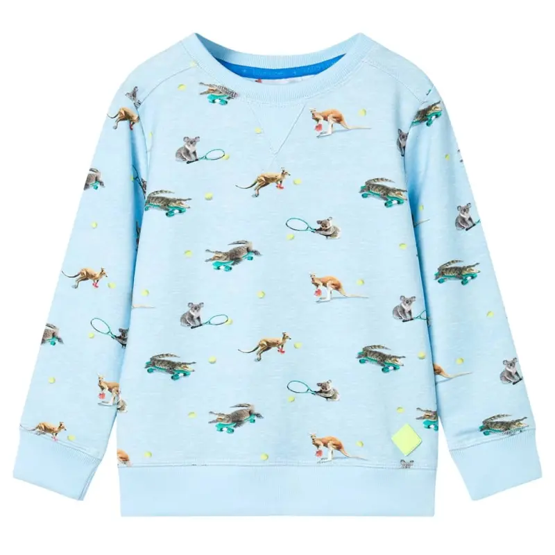 Bluza dziecięca, jasnoniebieski melanż, 128