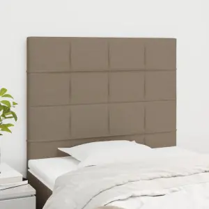 Zagłówek taupe 90x5x118/128 cm materiał