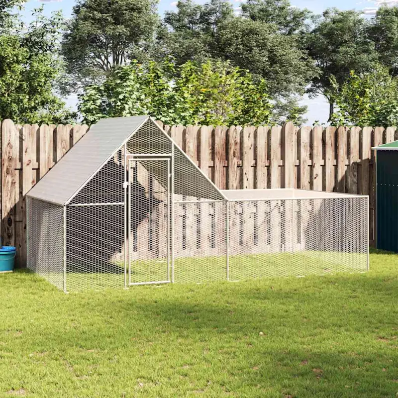 Woliera dla kur, 4 x 2 x 2 m, galwanizowana stal