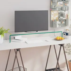 Podstawka pod monitor / telewizor szklana 100x30x13 cm