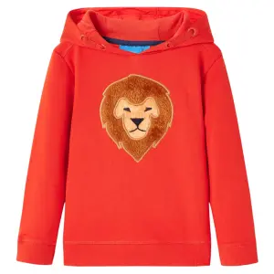 Bluza dziecięca z kapturem, czerwona, 104