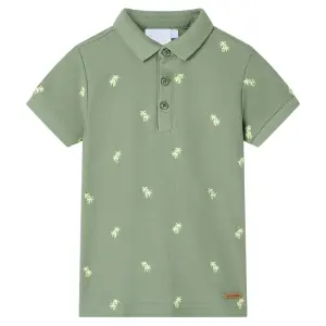 Koszulka dziecięca polo, khaki, 128