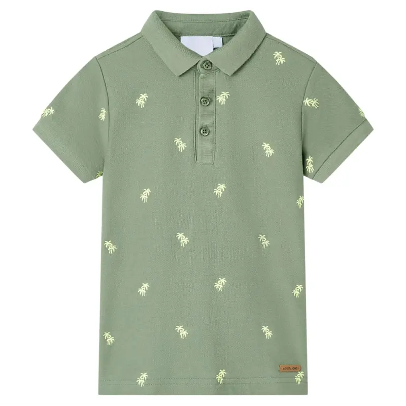 Koszulka dziecięca polo, khaki, 128