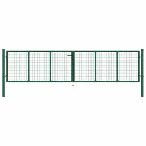 Brama ogrodowa siatkowa stalowa 400x100 cm zielona
