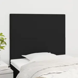 Zagłówek czarny 100x5x118/128 cm tkanina