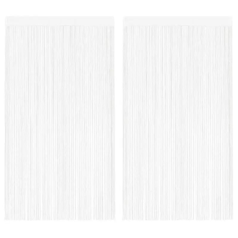 Zasłony sznurkowe, 2 sztuki, 140 x 250 cm, białe