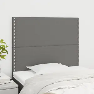 Zagłówek ciemnoszary 100x5x118/128 cm tkanina