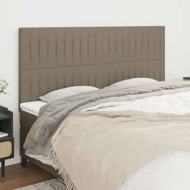 Zagłówek taupe 180x5x118/128 cm materiał