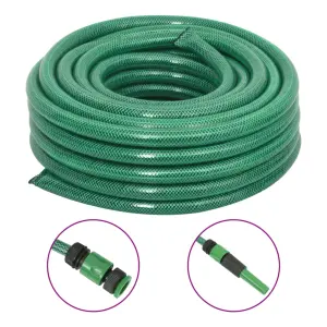 Wąż ogrodowy z zestawem złączek, zielony, 0,9, 10 m, PVC