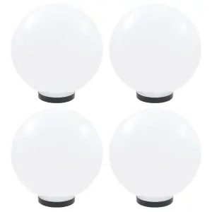 Lampy ogrodowe LED, 4 szt., kuliste, 30 cm, PMMA