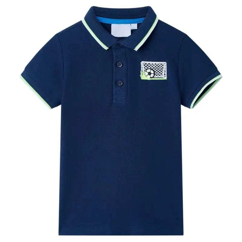 Koszulka dziecięca polo, granatowa, 140