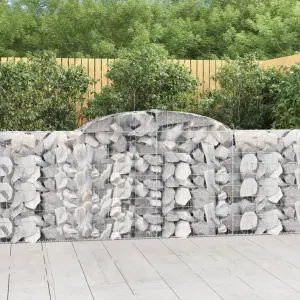 Kosze gabionowe, 12 szt, 300x30x100/120cm, galwanizowane żelazo