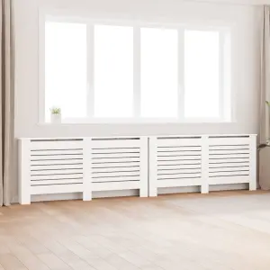 Osłony na kaloryfer, 2 szt., białe, 172x19x81,5 cm, MDF