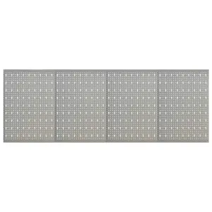 Ścienne płyty perforowane, 4 szt., 40x58 cm, stal