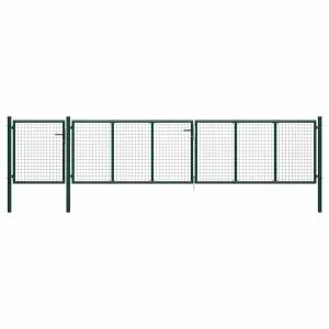Brama ogrodowa stalowa 500x75 cm zielona
