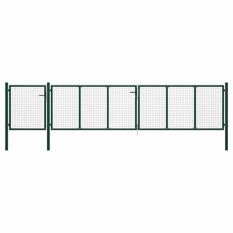 Brama ogrodowa stalowa 500x75 cm zielona