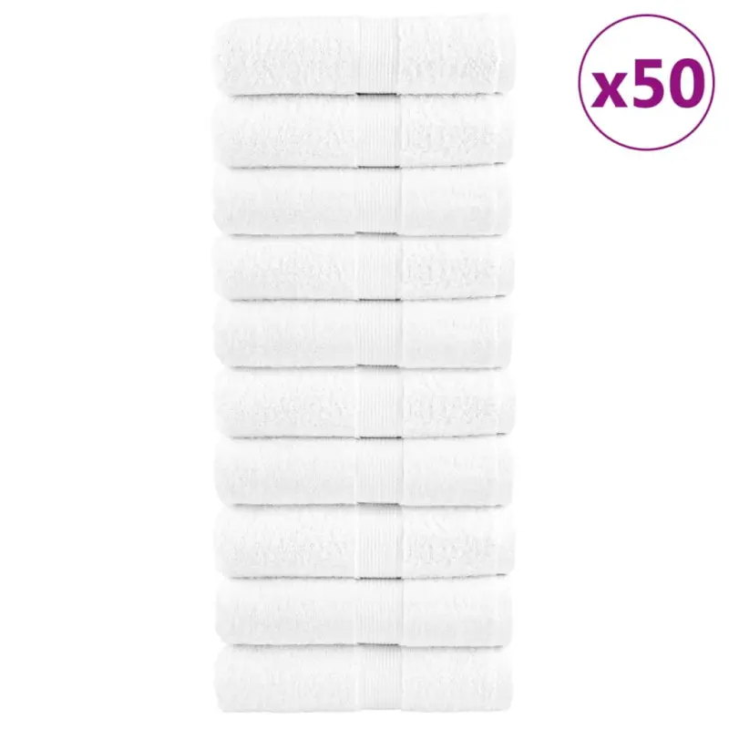 Ręczniki toaletowe Premium, SOLUND 50 szt., białe, 30 x 30 cm, 600 g/m²