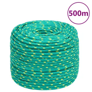 Linka żeglarska, zielona, 8 mm, 500 m, polipropylen