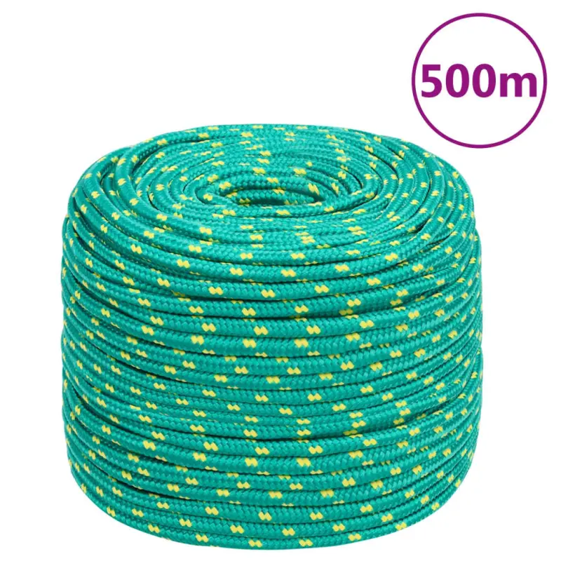 Linka żeglarska, zielona, 8 mm, 500 m, polipropylen
