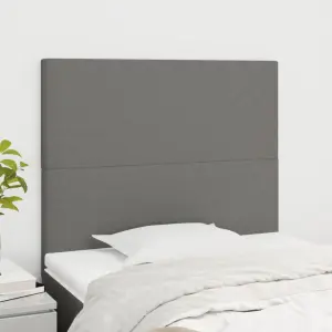 Zagłówek ciemnoszary 100x5x118/128 cm tkanina