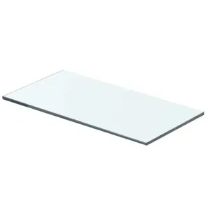 Szklany, bezbarwny panel, 40x15 cm