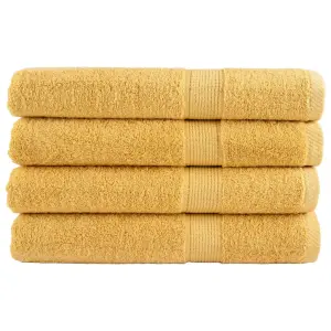 Ręczniki premium, SOLUND, 4 szt., złote, 80x200 cm, 600 g/m²