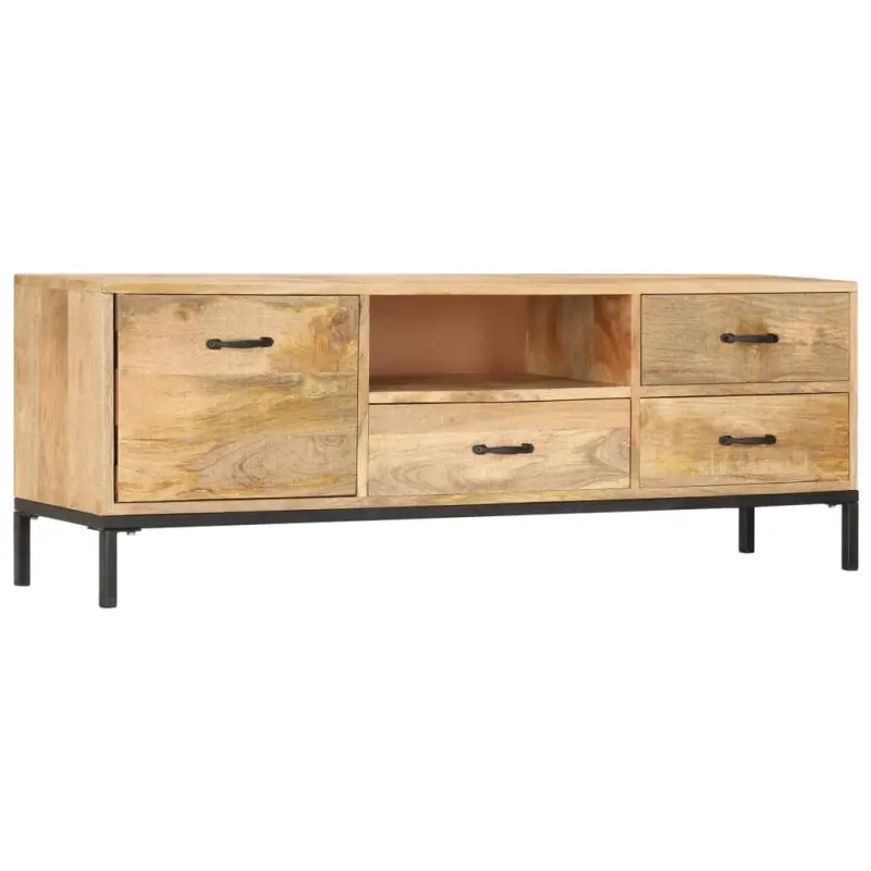 Szafka pod TV, 130x30x45 cm, lite drewno mango