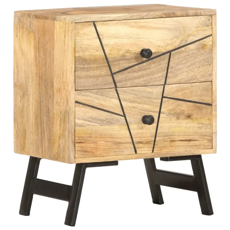 Szafka nocna, 40x30x50 cm, lite drewno mango