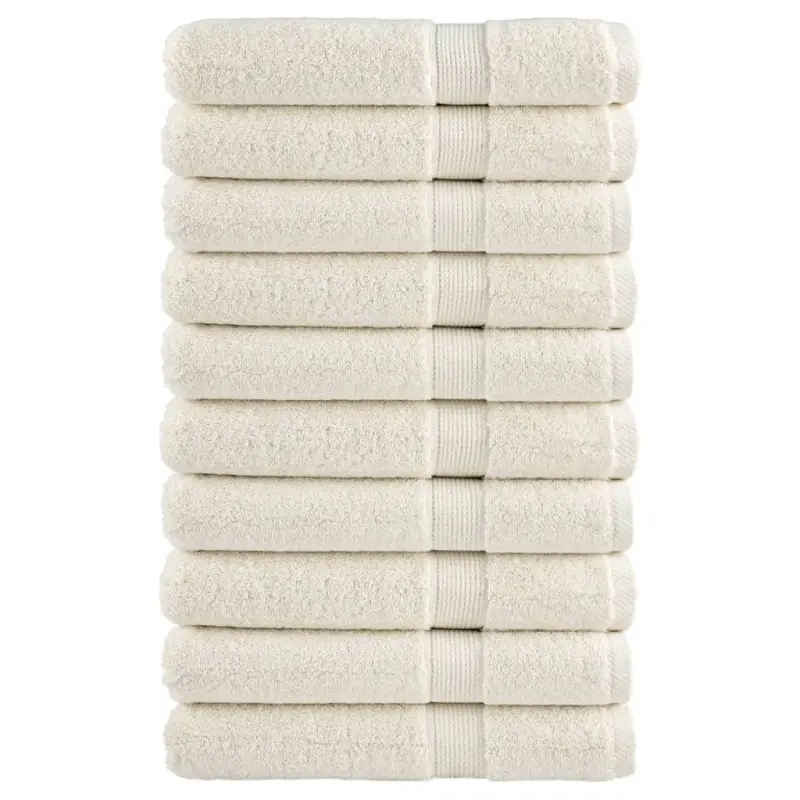 Ręczniki premium SOLUND 10 szt., kremowe, 100x200 cm, 600 g/cm²