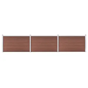 Ogrodzenie ogrodowe WPC, 526x106 cm, brązowe