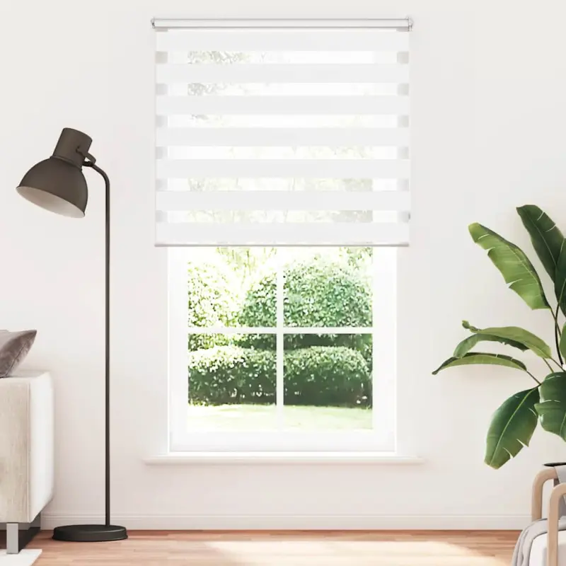 Roleta Zebra 120,9x230 cm Szerokość materiału 116,7 cm biała